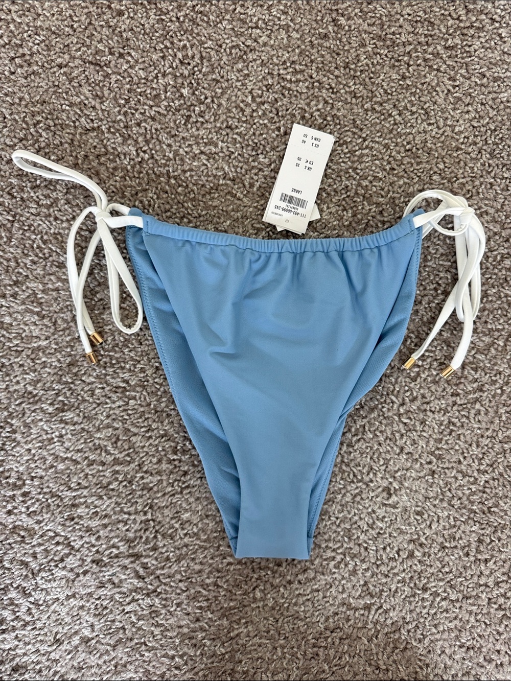 Abercrombie Low Rise Ruched Tie Side Cheeky Bikini Bottoms